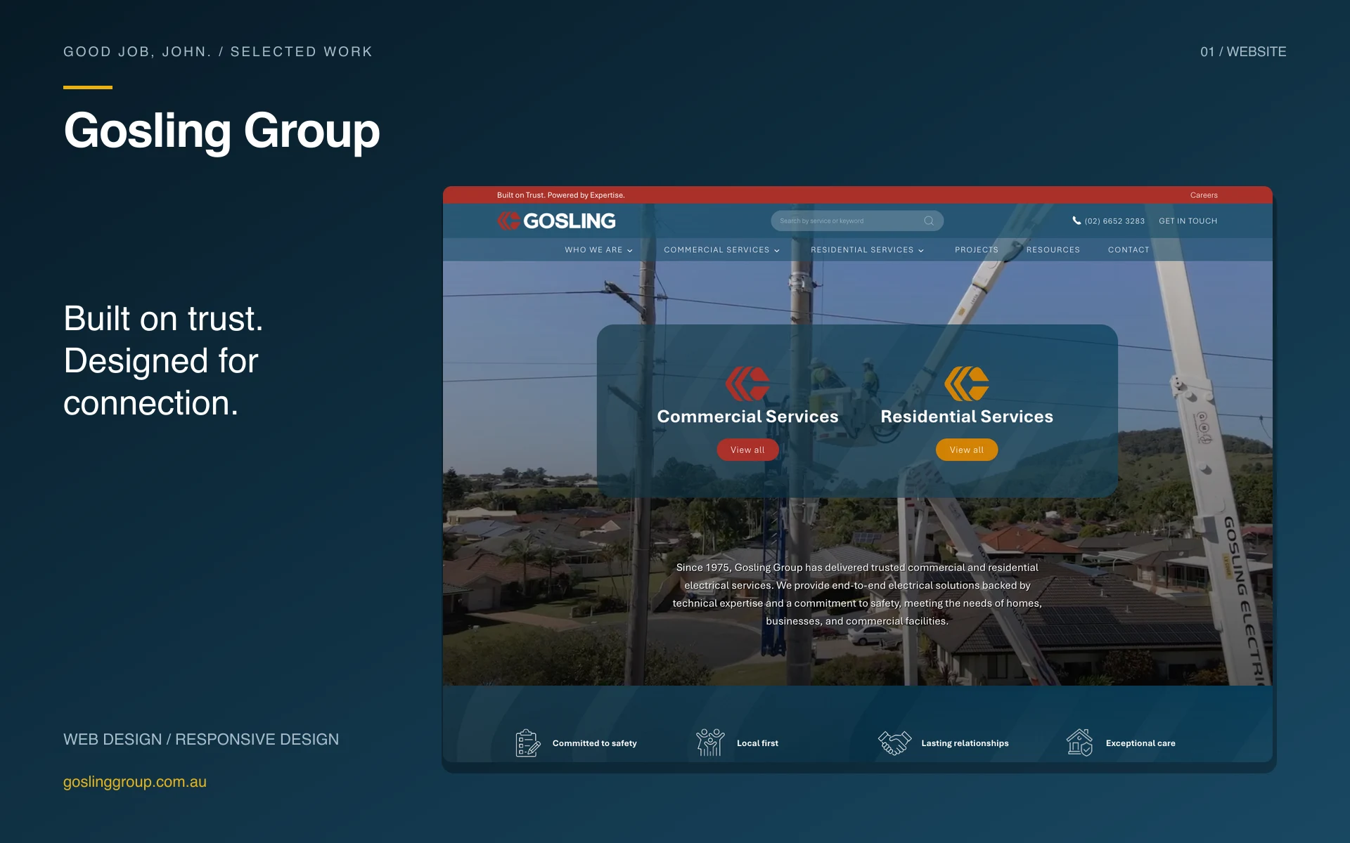 Gosling Group website showcase